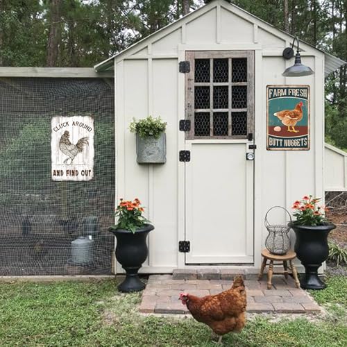 Chicken Coop Metal Signs for Outdoor (a01)