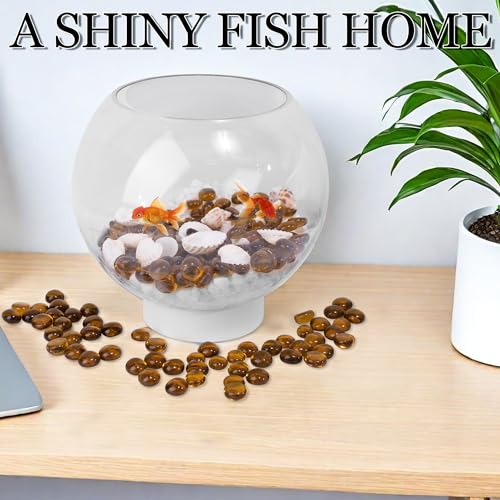 50PCS Mini Glass Gems (Amber)
