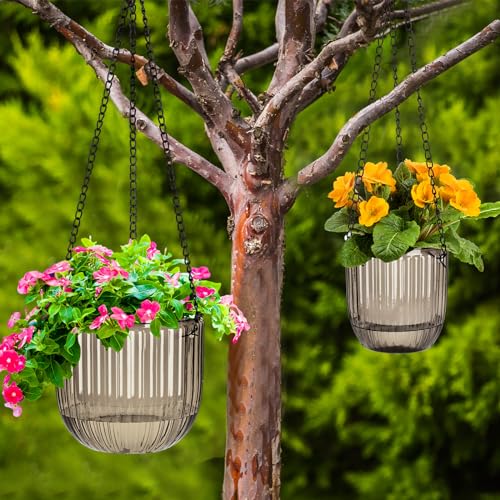 4 Pcs 6.5'' 4.5'' Hanging Self Watering Pot for Indoor Plant (4 Count)