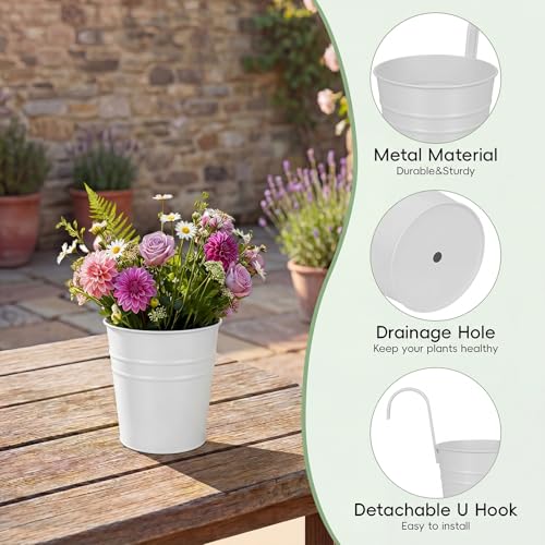 Hanging Flower Pots (White(5in))