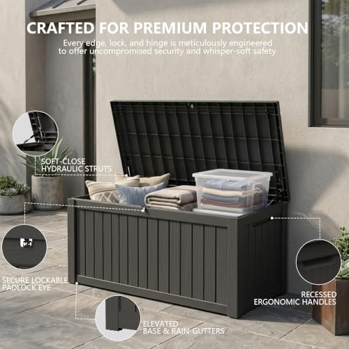 Outdoor Storage Box (Black / 150 Gallon 3.1 XL)