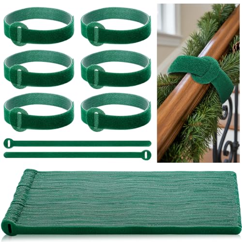 80 Pcs 16 Inch Christmas Garland Green Adjustable Ties (80 Count)