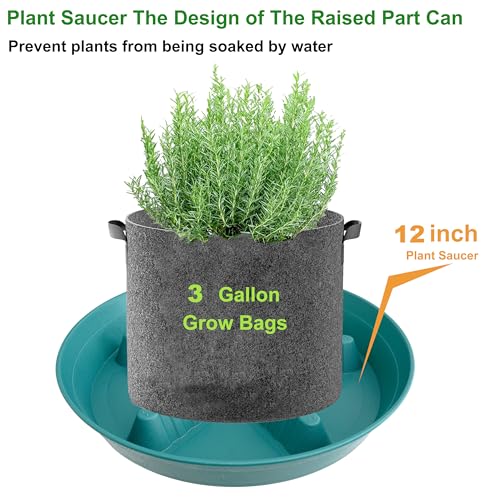 4 Pack Plant Saucer 12 inch (12"-4 Pack / Forest_Blue)