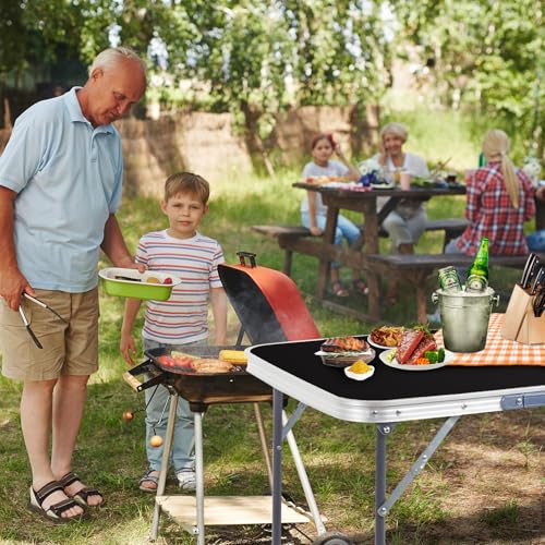 2.0 Ft Folding Portable Camping Table (Black / 2 FT)