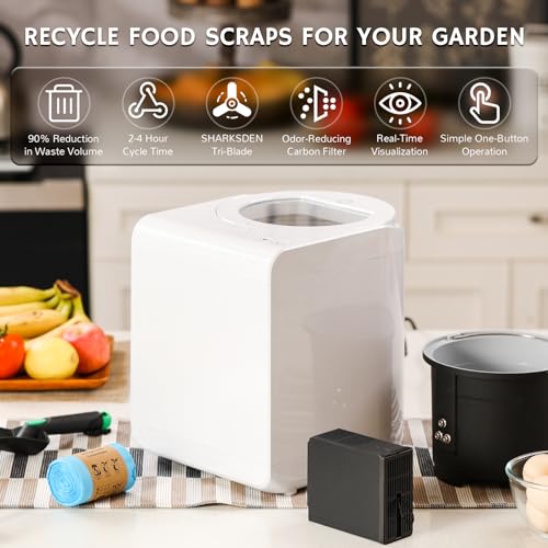 R500 V Electric Composter (White / Visual Glass Cover)