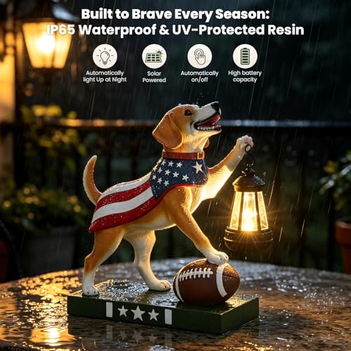 Solar Dog Garden Statues with Clearance Lights (Dog)