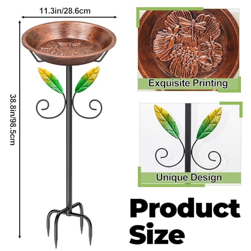 Bird Baths for Outside (Vintage Brown)