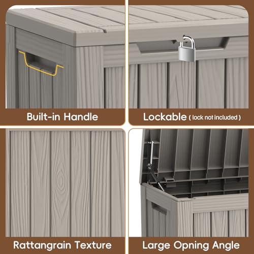 Outdoor Storage Box (Grey / 90 Gallon)
