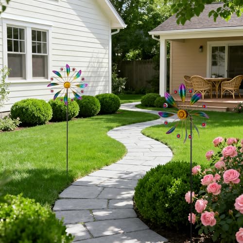 11”Metal Wind Spinners Outdoor (Purple3)