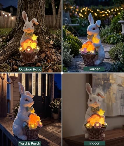 Solar Rabbit Garden Statue (Bunny)