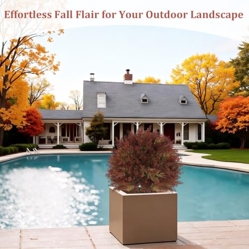 24" Artificial Outdoor Fall Plants (Green Red)