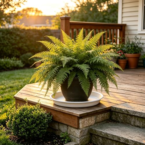 3 Pack Plant Saucer Heavy Duty Sturdy Drip Trays for Indoor and Outdoor (White / 12 Inch)
