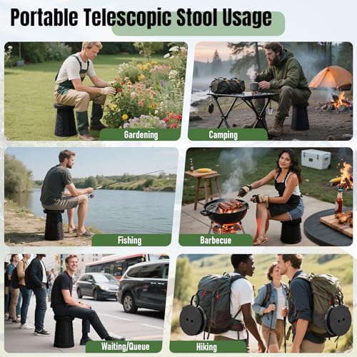Collapsible Stool 2 Pack (Black / 2pack)