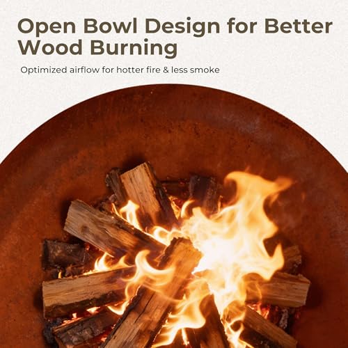 Fire Pit for Outside Wood Burning (27.5" Dia.)
