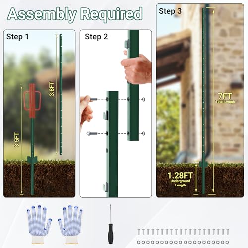 Metal Fence Posts 7 FT (128 Foot)