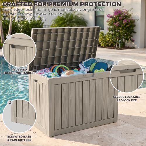 Outdoor Storage Box (Grey / 50 Gallon 3.1 M)