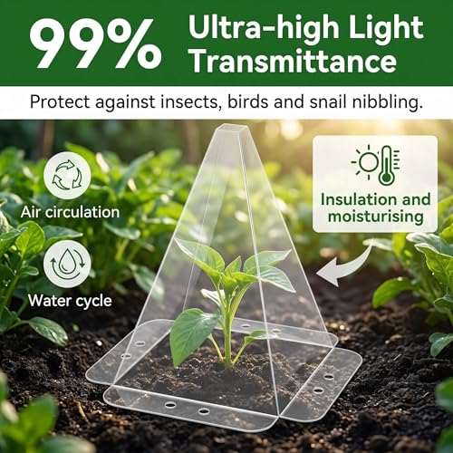 10 Pack Garden Cloches (Transparent)