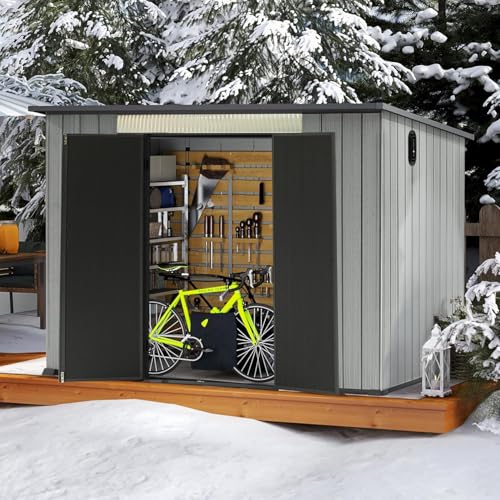 Domi 6.2x9.3 FT Resin Outdoor Storage Shed (6.2x9.3FT)