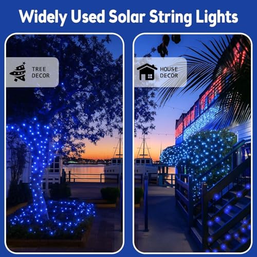 Solar Fairy Lights (Blue / 2 Pack-400LED)