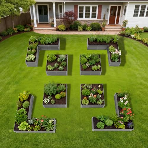 Anleolife 8 Bed 74x74in L (Set of 8 / Glen-grey)
