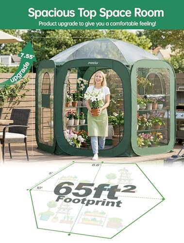 Pop up Greenhouse Tent (90.6"Tall Green Greenhouse)