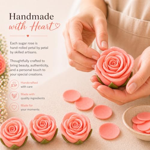 Edible Rose Topper (Coral)