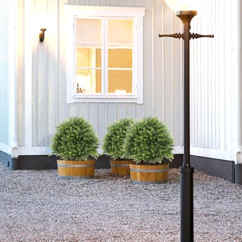 27“ Artificial Cedar Topiary Trees Outdoor Faux Plants (Cedar 27in)