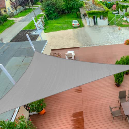 20'x20'x20' Sun Shade Sail Gray Curved Triangle (Gray / 2 0' X 2 0' X 2 0')