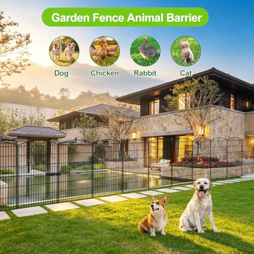Decorative Garden Fence 6 Panels 13ft (6 Panels 13ft(L)-42"(H) - Without Gate)