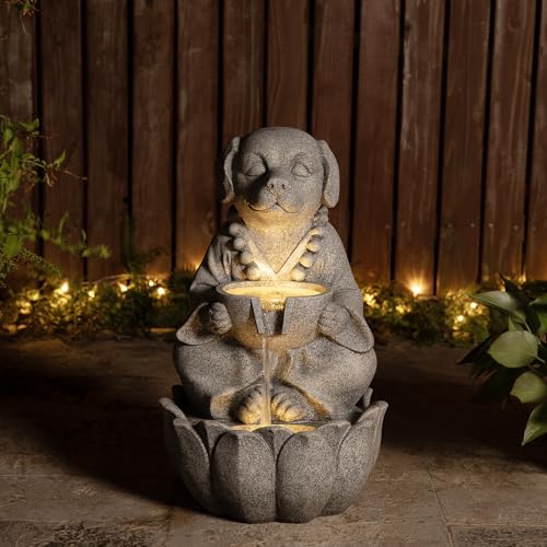 Water Fountain Outdoor (Concrete Dog / 22"H)