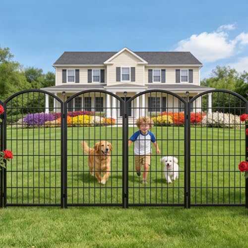 Decorative Garden Fence (Black / 48 in(H))