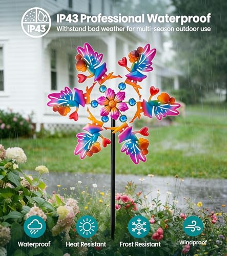 44" Flower Fairy Garden Wind Spinners (44" Flower Fairy)