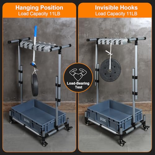 Freestanding Mobile Cleaning Tool Storage Rack (Medium)