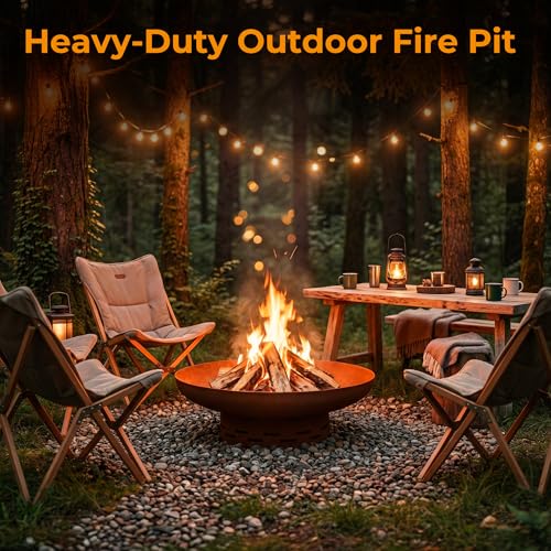 Fire Pit for Outside Wood Burning (27.5" Dia.)