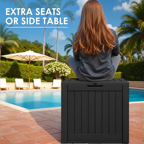 40 Gallon Outdoor Deck Box (40 Gallon / Dark Black)