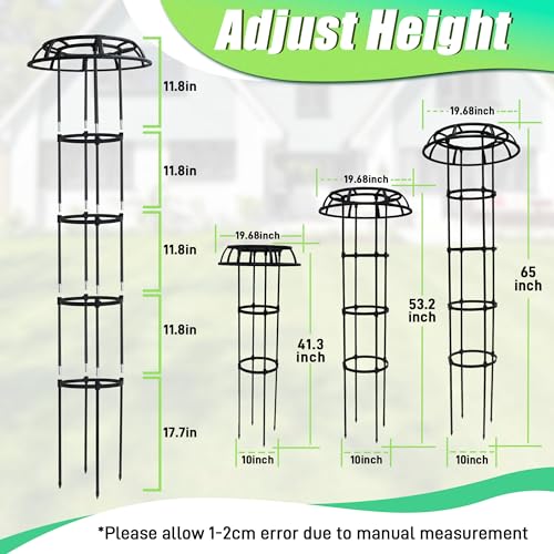 53 Inch Mushroom Top Garden Trellis for Climbing Plants