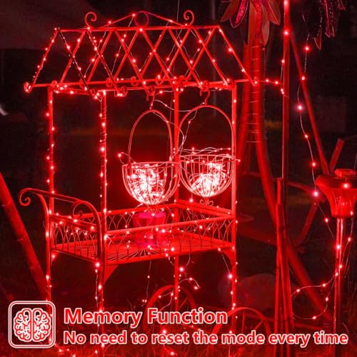 2 Pack Halloween Solar Fairy Lights (Red)