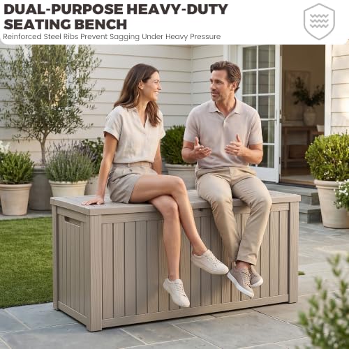 Outdoor Storage Box (Grey / 200 Gallon 3.1 XXL)