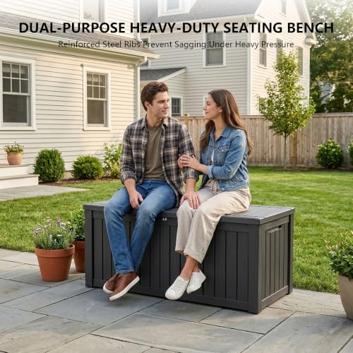 Outdoor Storage Box (Black / 150 Gallon 3.1 XL)