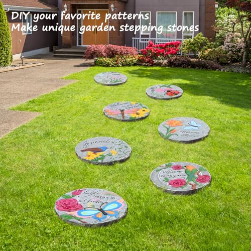 3PCS Round Stepping Stone Mold (10"/3PCS / White)