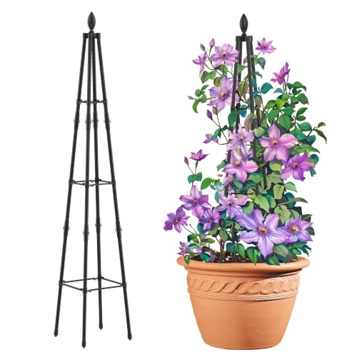 4 Ft Garden Obelisk Trellis for Potted Climbing Plants
