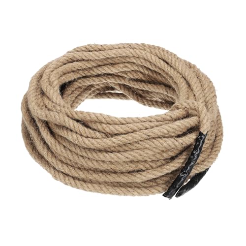 3 4" x 100 Ft Twisted Manila Rope Jute Rope Natural Thick Jute Rope Twine Burlap Rope for Docks Railings Bundling Craft Tug of War Decorating