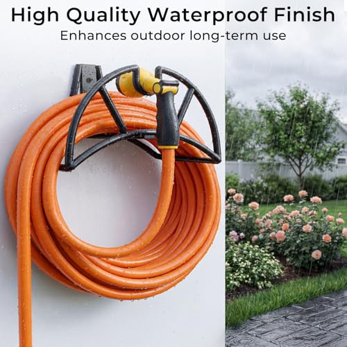 Garden Hose Holder Wall Mount (All Balck / Standard)