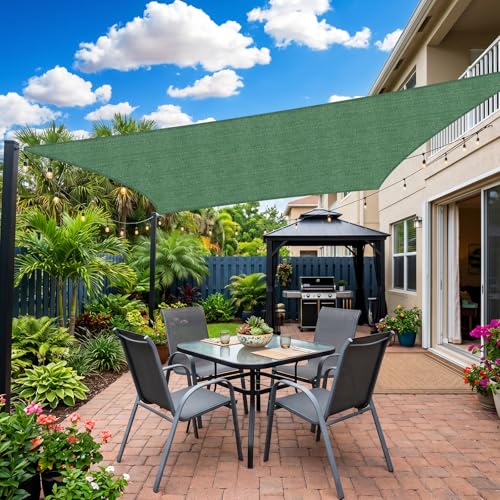 15'X18' Sun Shade Sail Dark Green Curved Square Customizable (Dark Green / 15'X18' custom)