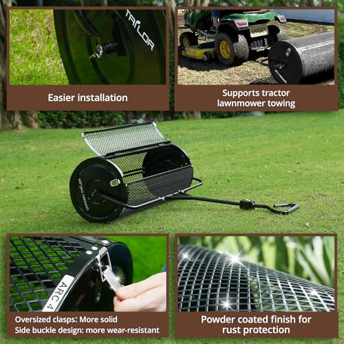 Compost Spreader 44 Inch Towable Peat Moss Spreader (44 Inch)
