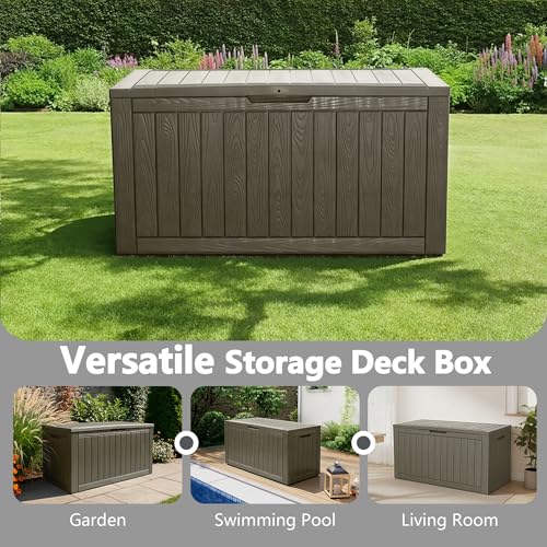 Outdoor Storage Box (Grey / 110 Gallon)