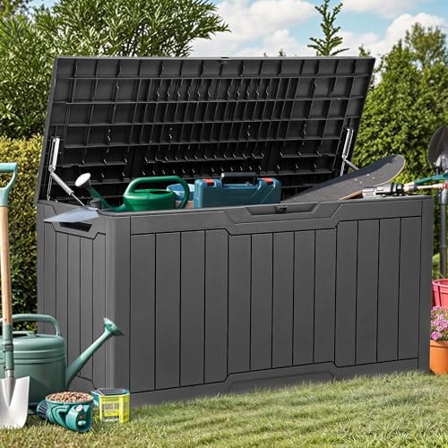 80 Gallon Outdoor Storage Box (Deck Box / 80 Gallon / Dark Gray)