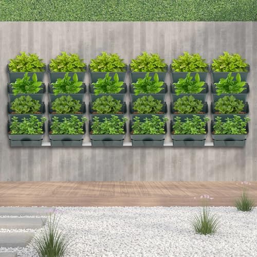 Vertical Wall Planter with 24 Pots