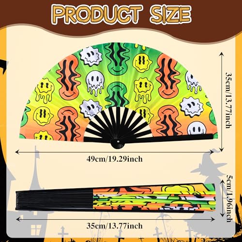 13Inch Large Popping Fans for LINE Dancing (Yellow)