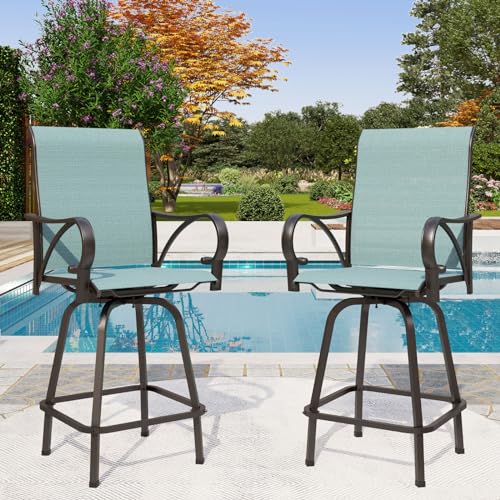 Outdoor Bar Stools Set of 2 (Teal / 2 Piece)